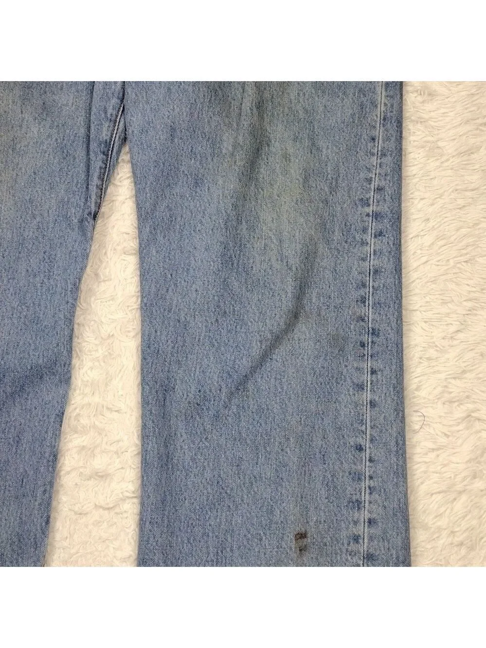Levi's 501 Vintage Blue Light Wash Five Pocket Button Fly Straight Leg Jean